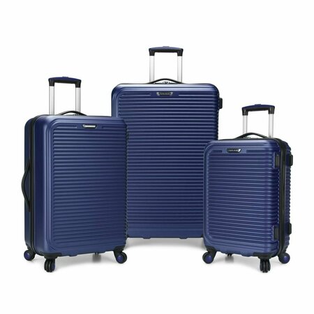 TRAVEL SELECT Savannah 3 Piece Hardside Spinner Luggage Set&#44; Navy, 3PK TS09094N